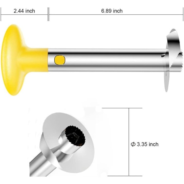 Ananas-skreller, rustfritt stål ananas-kjernefjerner skiveverktøy for hjem og kjøkken med skarpt blad for