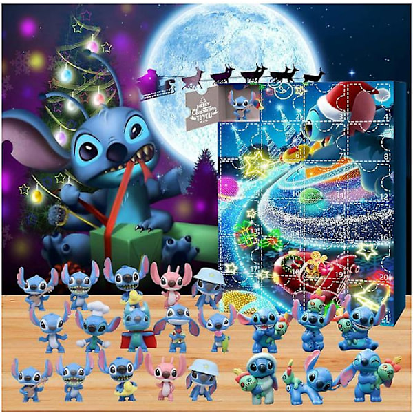 Julekalender Ny Stitch Lilo Og Stitch Julekalender Blind Box 24 Halloween Nedtælling Anime Blind Box style 1