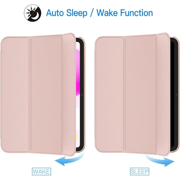 Case for iPad (A16) 11th/10th Generation (2025/2022), Slim Stand Hard Back Case Auto Wake/Sleep Function-FY- Gul