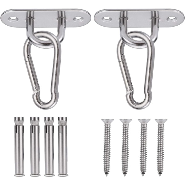 2 Pieces Ceiling Hook, Heavy-Duty SUS304 Stainless Steel Hook for Concrete Wood Sets, Hanging Yoga Chair, Boxing Bag, Yoga