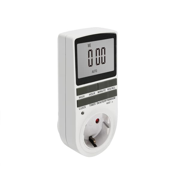 Elektrisk og digital stikkontaktprogrammerer, digital stikkontakt-timer med 10 daglige/ukentlige programmer-FY-