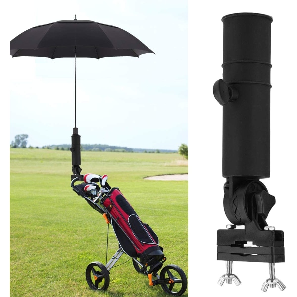 GolfCart ParaplyHolder UniversalGolfCart Paraplyhållare Enkel att installera Passar alla GolfCart Grips Svart