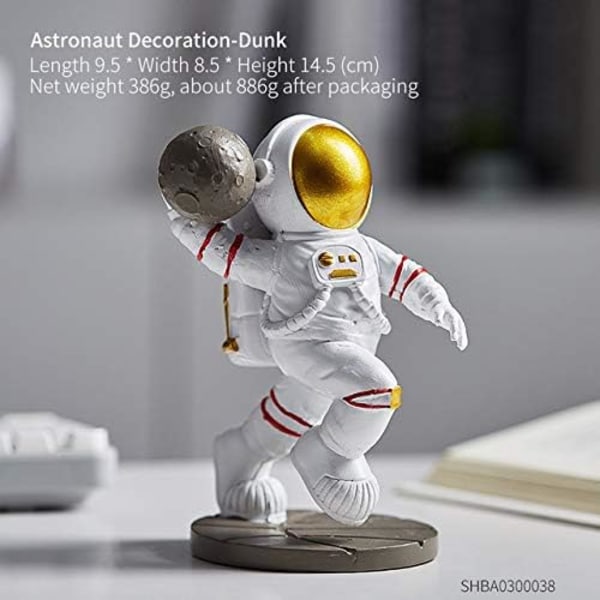 Modern astronautfigur i miniatyr, kreativ nordisk inredning för vardagsrummet, accessoarer A