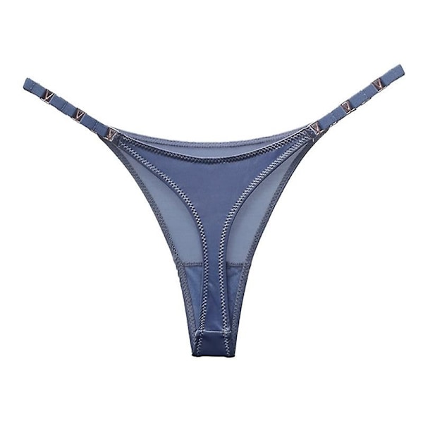 3-pack G-string trosor för kvinnor bomullstrosor stretch T-back stringtrosor låg midja hipster underkläder sexig S-xl perfekt 3pc blå 3pc blue 3pc blue S