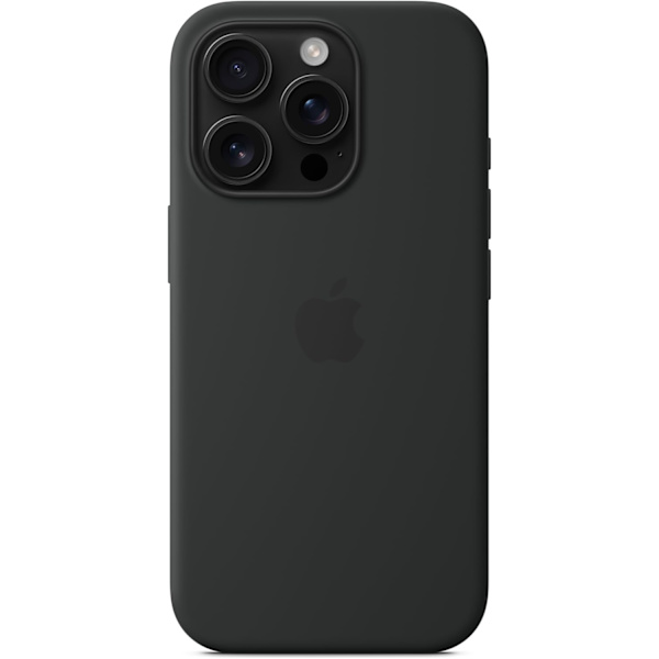 Applen silikonikuori MagSafella iPhone 16 Prolle - Musta-MP