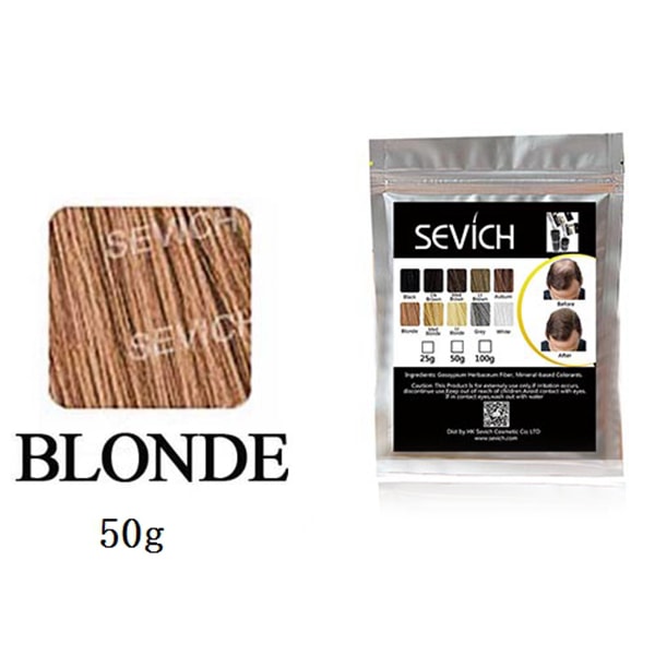 10 färger Förtjockande Hårfiberpulver 50g Hårfibrer Byggförlängningar Pulver Behandling för håravfall Medium Gold