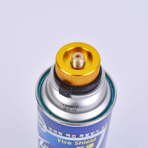 2 stk. Gyldne Camping Gas Adapter Udendørs Camping Komfur Gasflaske Adapter Split Brænder Ovn Gas Connector til Vandreture og Camping Gasbrænder