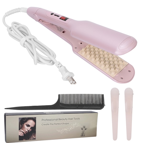 Volymgivande locktång Iron Grid Hår Volym Crimper Fluffig Hår Curler för hårstyling Verktyg 110‑220VUS Plugg-X42- 0.1