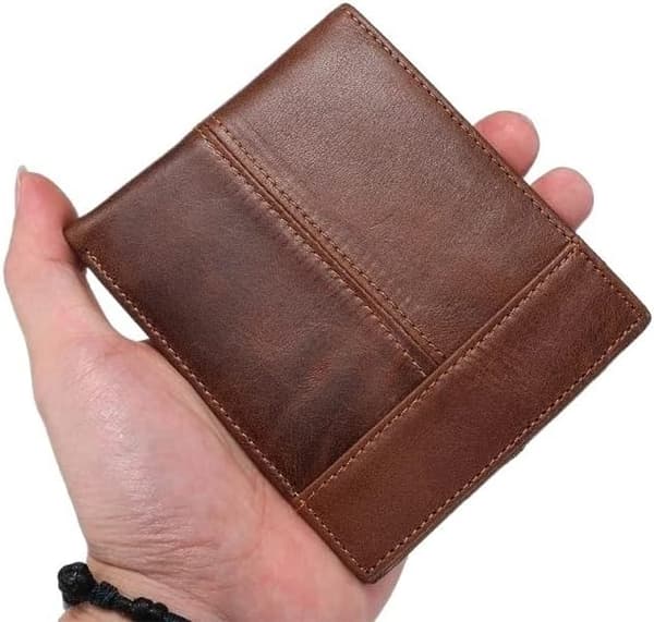 Plånbok Herrplånbok i äkta läder Stor Brun Plånbok Plånbok Herr-FY-