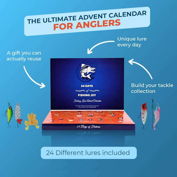 2025 Jul Fiske Överraskningslåda, Adventsfiskekalender 2024 för Vuxna ...