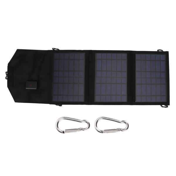 202410.5W Foldable Solar Panel Portable Polysilicon Solar Charging Pack Power Bank 5V USB Output