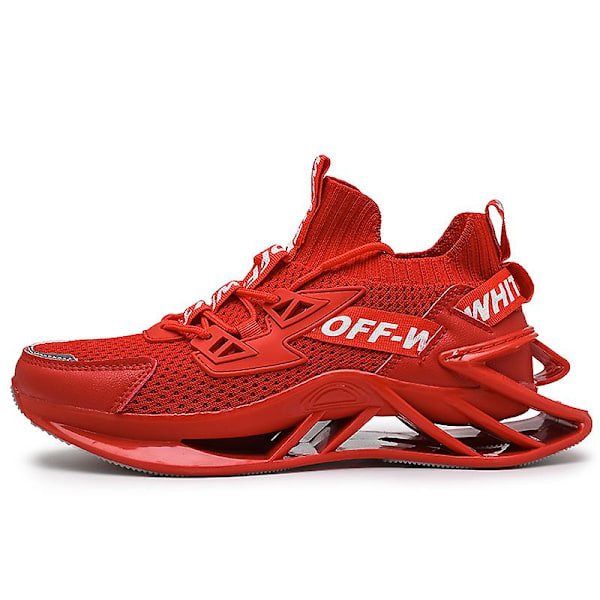 Herrsneakers Hengittävät juoksukengät Liukumattomat urheilukengät 8811 Punainen Red 41