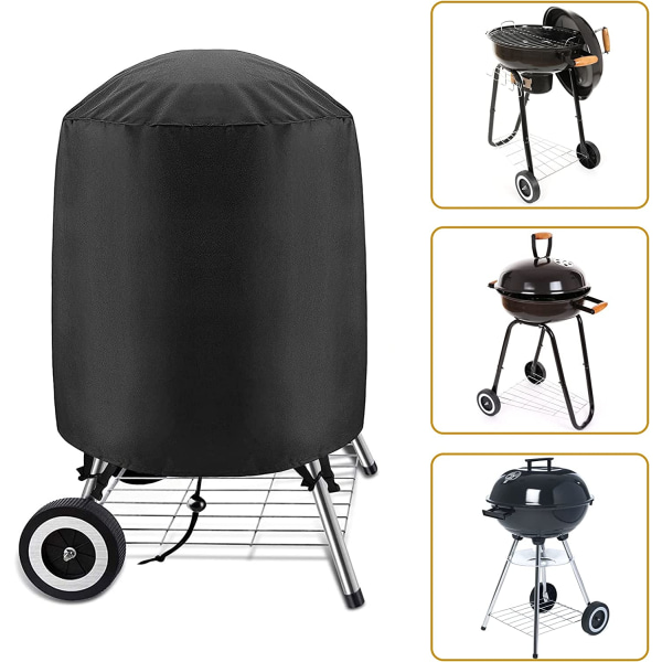 Rund grillöverdrag Skydd Grillöverdrag BBQ Grillöverdrag Trädgård Kolgrill 70×70cm