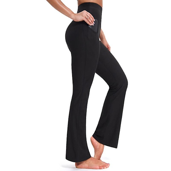 Women Yoga Pants High Waist Leggings Stretchy Running Trousers Tummy Control Workout Pant CMK Black