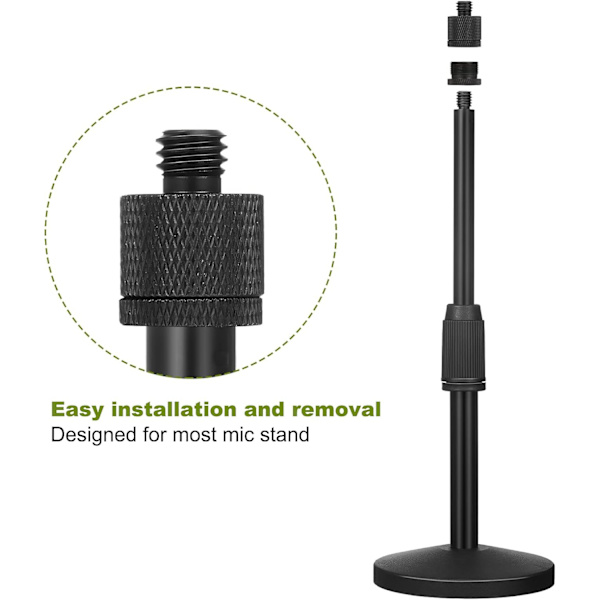 8 st Mikrofonstativ Adapter Mikrofon gängadapter Set 5/8 Hona till 3/8 Hane och 3/8 Hona till 5/8 Hane Skruvadapter Gänga