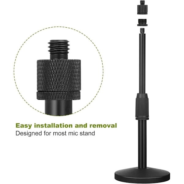 8 stk Mikrofonstativ Adapter Mikrofon gjengeadapter Sett 5/8 Hunn til 3/8 Hann og 3/8 Hunn til 5/8 Hann Skrueadapter Gjenge