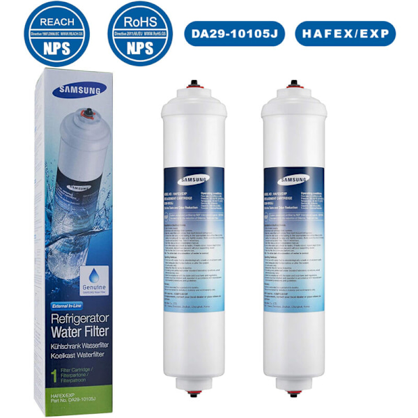 2-pak Samsung DA29-10105J HAFEX / EXP WSF-100, DA99 02131B, EF9603, HAIER LGFridge Vannfilter