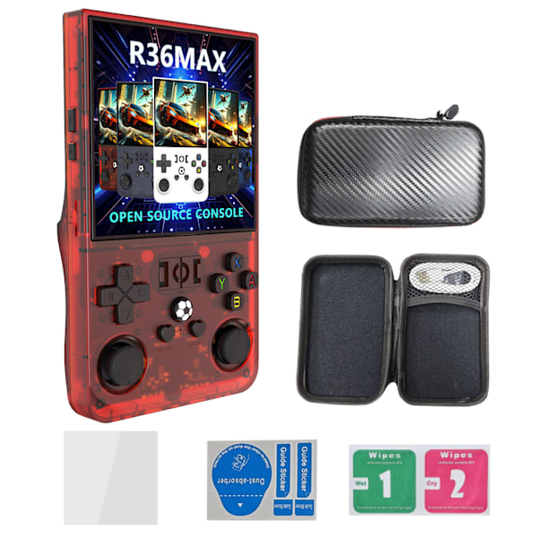 Retro Bærbar Linux 4 Tommers IPS Videospillkonsoll Håndholdt Videospiller 64GB Gaming