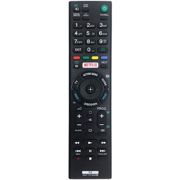 RMT-TX100D fjärrkontroll kompatibel med Sony fjärrkontroll för TV, anpassad till fjärrkontroll TV Sony RMT-TX101J RMT-TX102U RMT-TX102D
