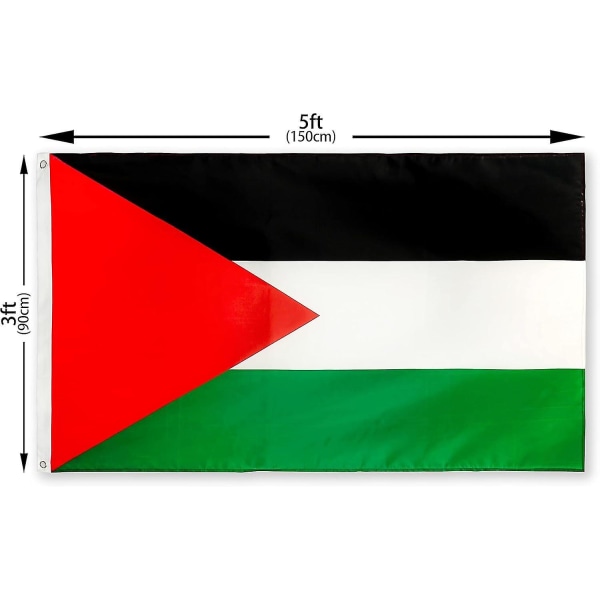 Palæstina Flag 3x5 Ft Bed for Palæstina Flag, gratis Palæstina Flag, I Stand With Palestine Udendørs Dekoration Flag -gt