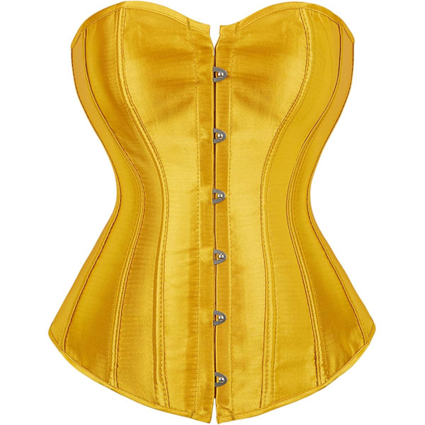 upoo Korsettitopit Naisille Plus-koko Renessanssi Korsetti Nyöritys Korsetti Bustier Korsetti Kurkuma 7X-Large -Q-