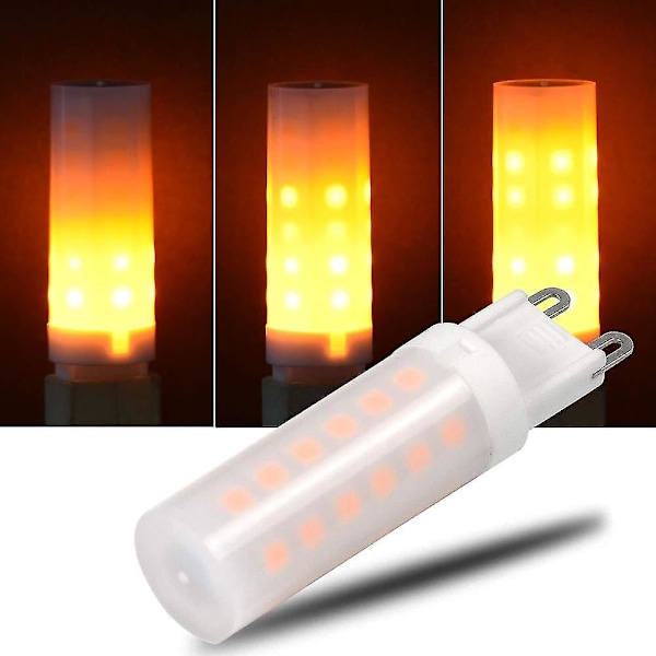 G9 Flammelampe LED Pære 0,5w Pc Keramikfarve 10lm 36*2835 Smd Ac 220-240v 1300-1700k 360 Grader [Energiklasse A] 4-pak
