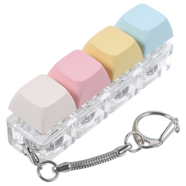 Tastatur Fidget-leketøy Tastatur Klikker med LED-lys Nøkkelring Fidget Sensorisk Leketøy