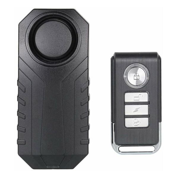Cykelalarm, stöldskydd för motorcykelfordon med fjärrkontroll, 113 Db superhögt (1-pack)