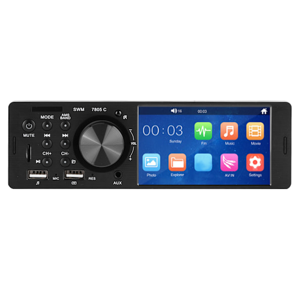 4 tums bil Bluetooth MP5 HD pekskärm Stereo FM Radio Musikspelare 12V 0.5