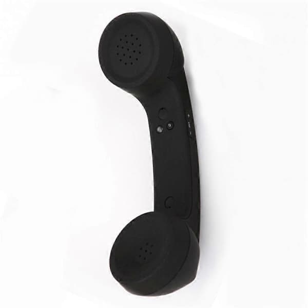 Wireless Bluetooth-compatible Retro Receiver Anti-radiation Telephone Handset External Microphone-FY- black