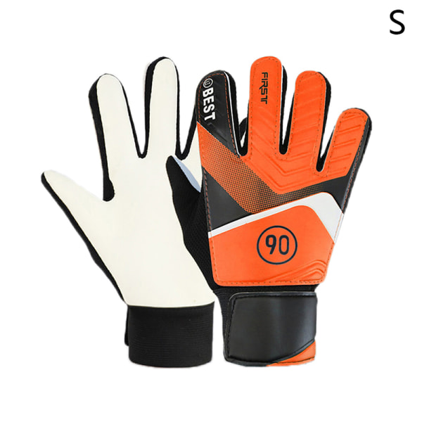 Børne Fodbold Målmandshandsker Anti-Kollision Latex PU Hånd Grøn S Orange M Orange Orange M