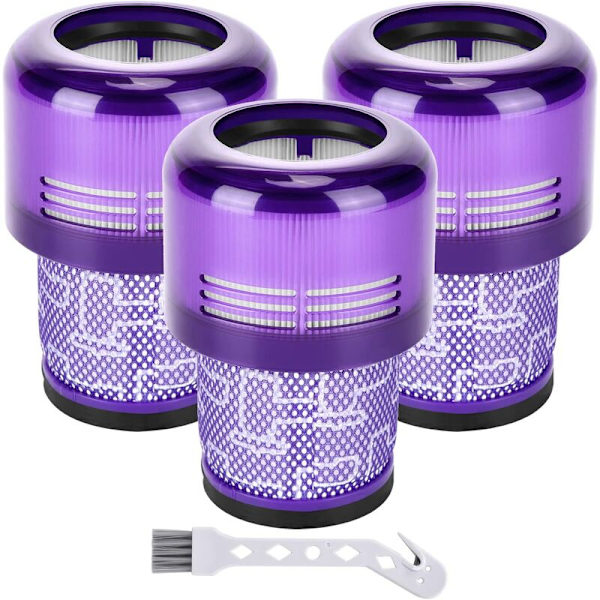 3-pak filtre til Dyson V11 Absolute Extra Pro Animal Torque Drive V15 Detect - erstatter #970013-02