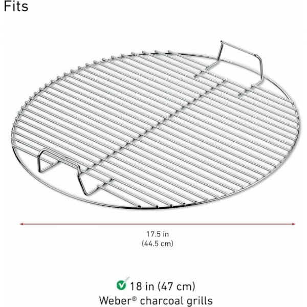 44,5 cm Grill Rund Matlagingsgaller 7432 Reservedel Kolstang