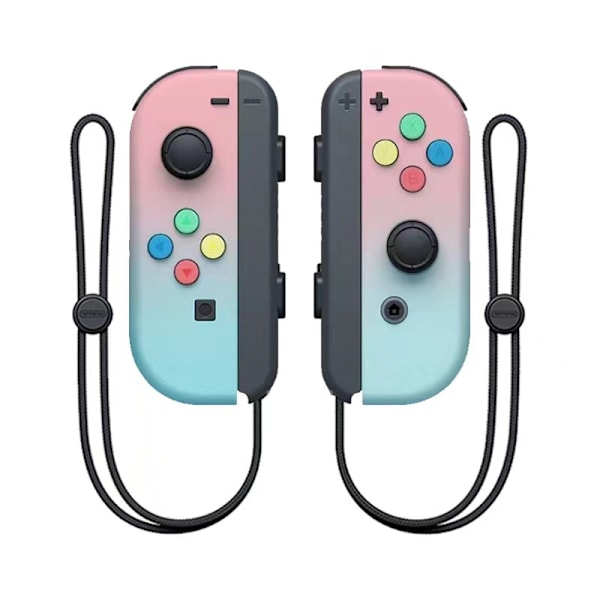 NS-bryter venstre og høyre håndtak joycon håndtak bryter bluetooth håndtak med fjernvekkelse og håndrem Pink and blue gradient color