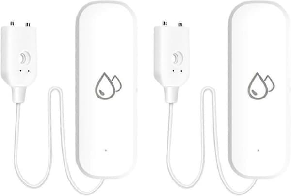 2-pack Tuya Smart vattenläckagesensor med WiFi-appvarningar och kontroll-FY-
