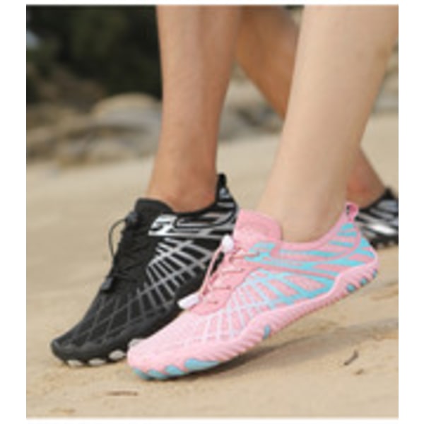 Hike Footwear Dam- och Herrskor Barfota Andningsbara och Halkfria Sports Vattenskor Rosa Blå Pink Blue Pink Blue 35