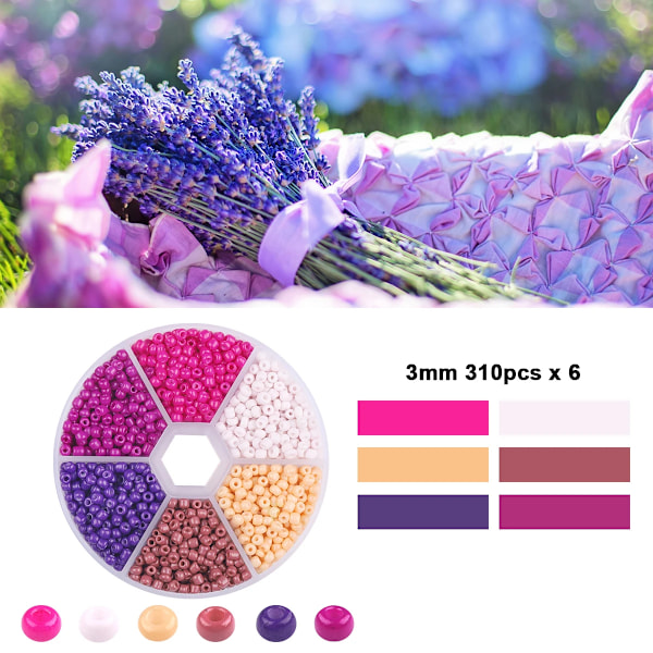 Box Set 2 mm 3 mm berlock tjeckiska glasfröpärlor DIY Armband Halsband Runda pärlor för smycken gör kit DIY örhänge halsband style17