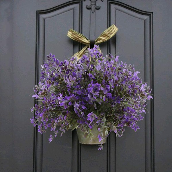 4 stk kunstige buske blomster udendørs kunstige blomster korte