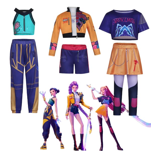 Demon Slayer Cosplay Kostymset för Halloween | Rumi (jacka + foder + shorts) Rumi (jacka + foder + shorts) Rumi (jacka + foder + shorts)-FY- Rumi (jacket + lining + shorts) 160