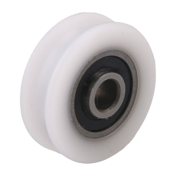 4st Vita Innerdiameter 4mm U-spår Nylon Hjul För Skjutdörr