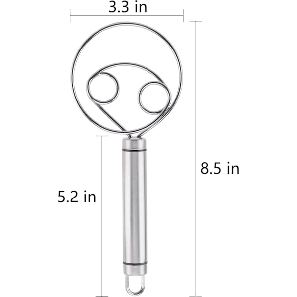 Danske rustfrie stål deigblandere, manuell deigskrape og melvisp, blender