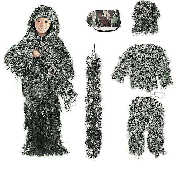 Barn Ghillie Suit Camo Woodland 5-delad