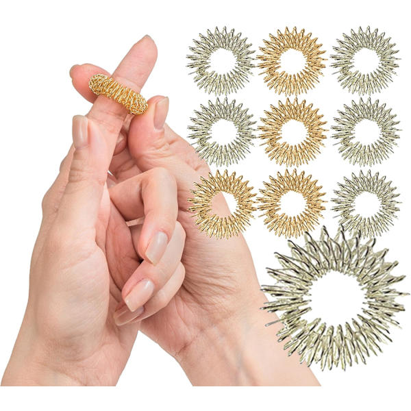 Spikiga sensoriska fingerringar (10-pack) - Fantastisk spikig fidget