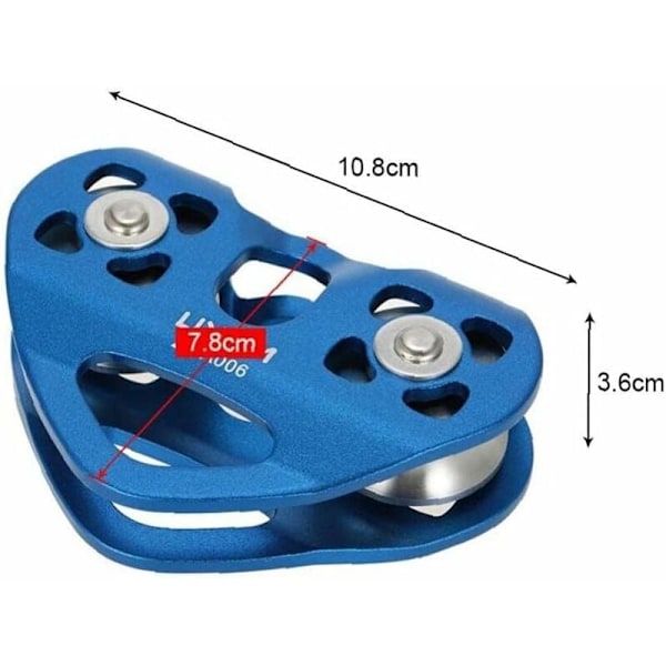 30kn kabelbane pulley tandem klatring dobbelt tandem hastighed ????Dobbelt zipline trolley med kabel karabinhage