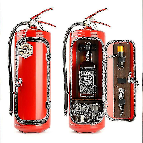 Mini Bar Wine Cabinet Fire Extinguisher Shape Wine Cabinet Storage Decoration