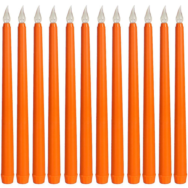 12pcs Electric Candles Battery Operated Taper Candles Flameless LED Candles Lights