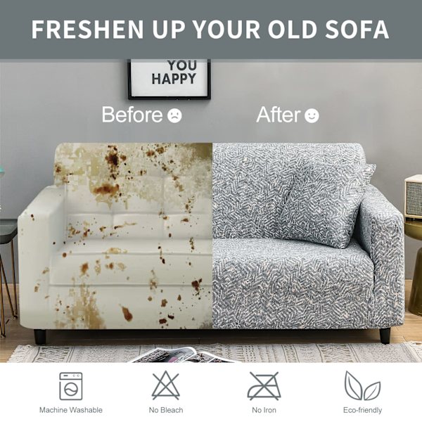 Elastisk sofabetræk til 3-personers sofa [YDE]