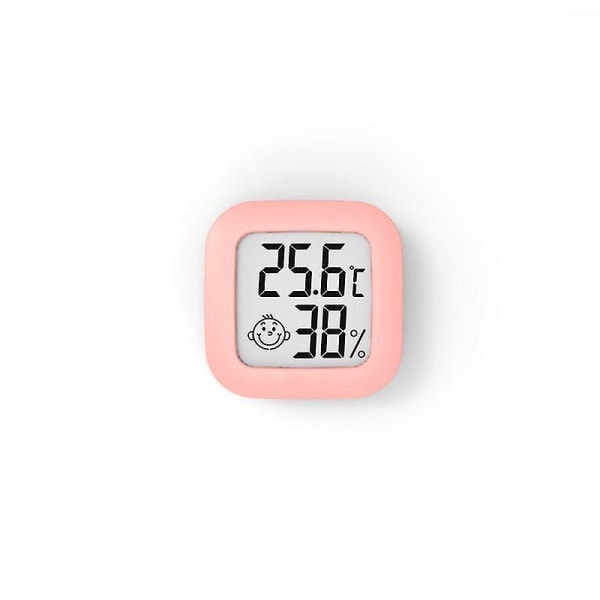 Mini Thermometer Pink Color High Accuracy Digital Indoor Hygrometer, Temperature Monitor And Humidity Meter, Thermo Hygrometer Comfort Level Indicator