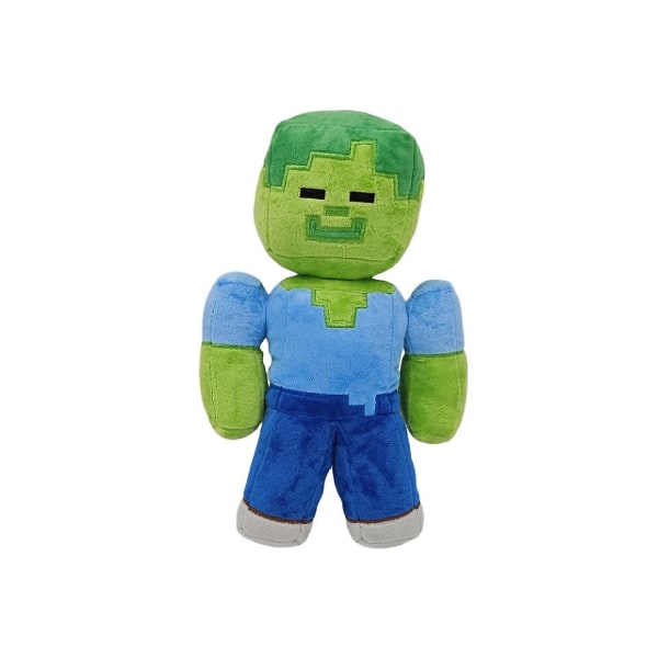 Minecraft-figur Steve Rosa Gris Tiger Katt Ender Drake Spindel Plyschleksak Zombie Man Rag Doll[HSF] 30cm zombie man 30cm zombie man 15-60cm