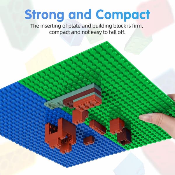 Classic Base Plates, 6 Pcs Building Plate Rectangular, 16 x 32 cm Building Plate Base Plate, Base Plate Compatible with All Major m-FY- 6 st rektangulär